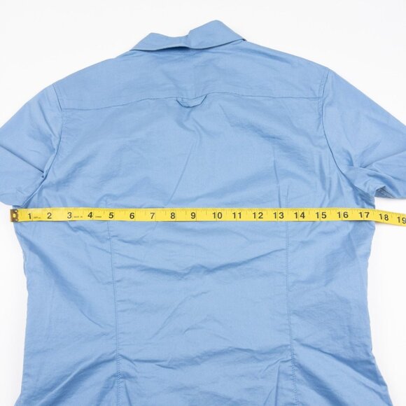 Fjallraven High Coast Stretch Shirt Women's Small Slim Fit River Blue Button-Up - Picture 10 of 11